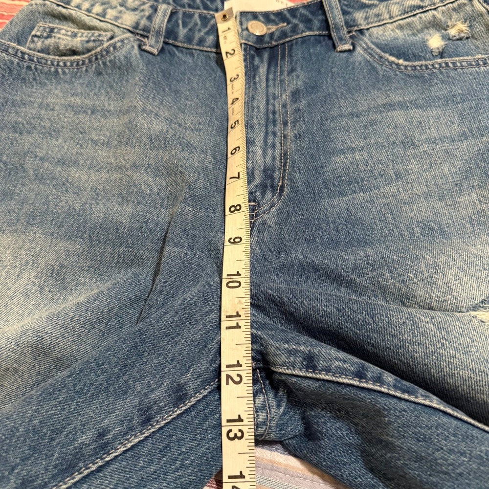 Bridge by Gly Mom Fit Jeans Distressed Ripped Blue Denim Size 28 - Picture 7 of 9